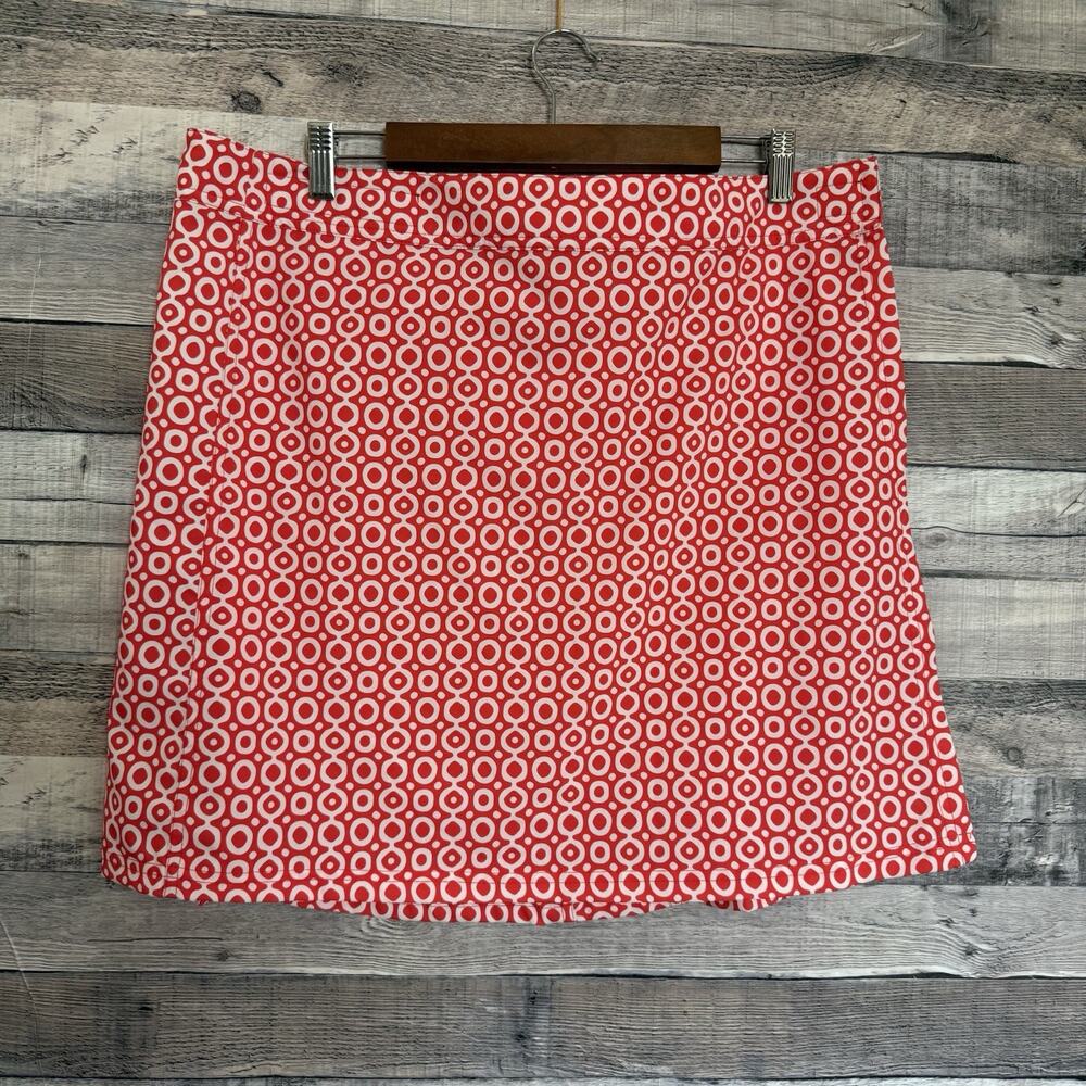 Rip Skirt Hawaii Full Wrap Skirt in Red Orange White Geometric Size XL Beach